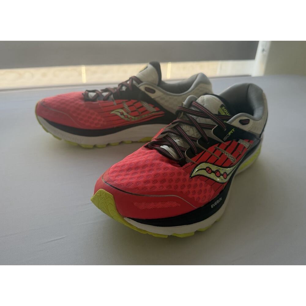 Saucony Men’s 10 / Women’s 11.5 Triumph ISO2 Running Shoes Coral/Silver S10290-3